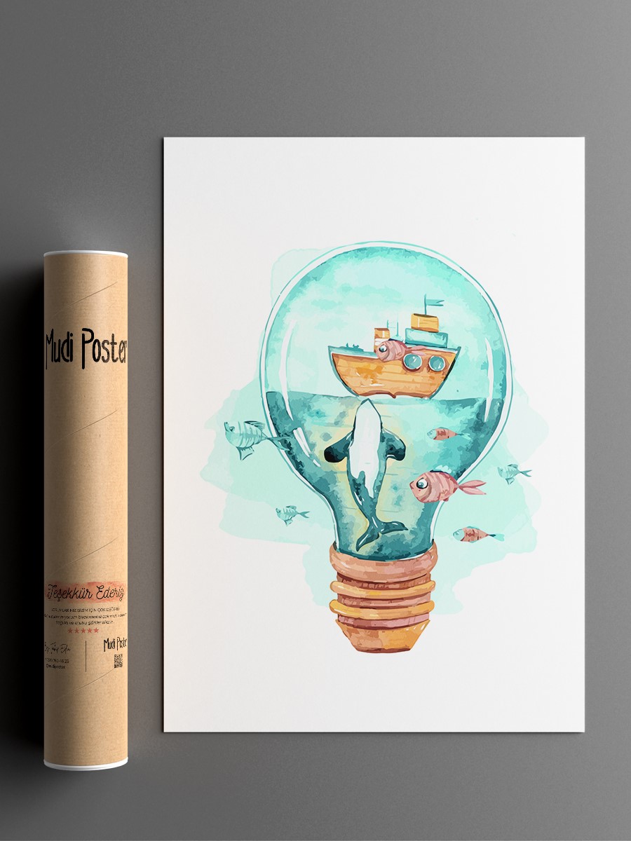 Sevimli Hayvanlar Çocuk Odası Duvar Poster, Bebek Odası, Dekoratif Poster Çerçevesiz