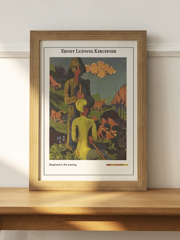 Ernst Ludwig Kirchner Shepherd in the evening Poster - En İyi Fiyatlarla