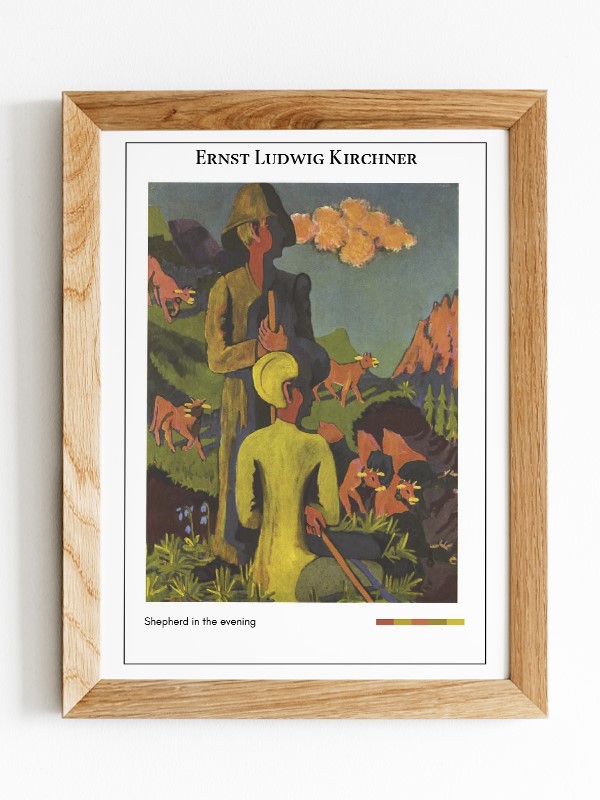 Ernst Ludwig Kirchner Shepherd in the evening Poster