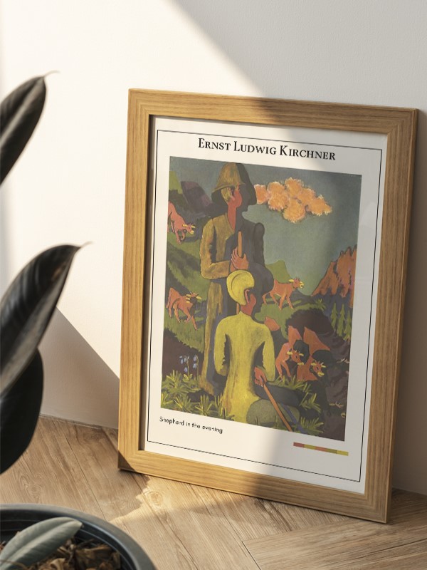 Ernst Ludwig Kirchner Shepherd in the evening Poster