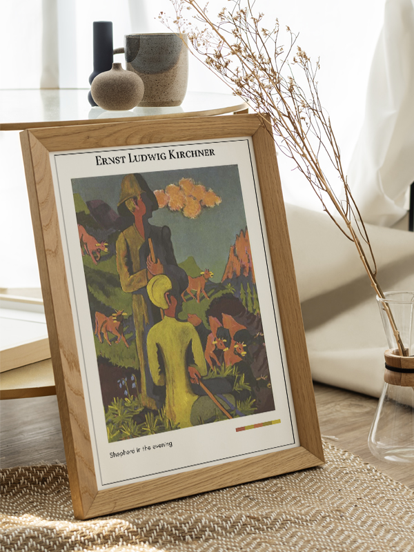 Ernst Ludwig Kirchner Shepherd in the evening Poster