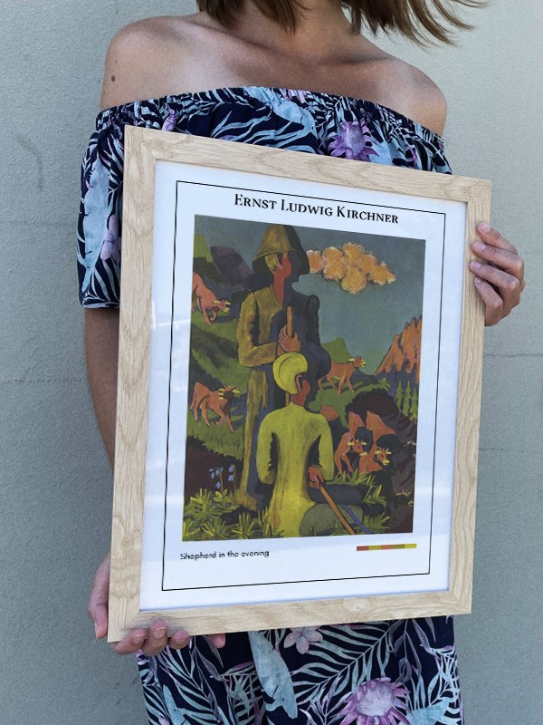 Ernst Ludwig Kirchner Shepherd in the evening Poster