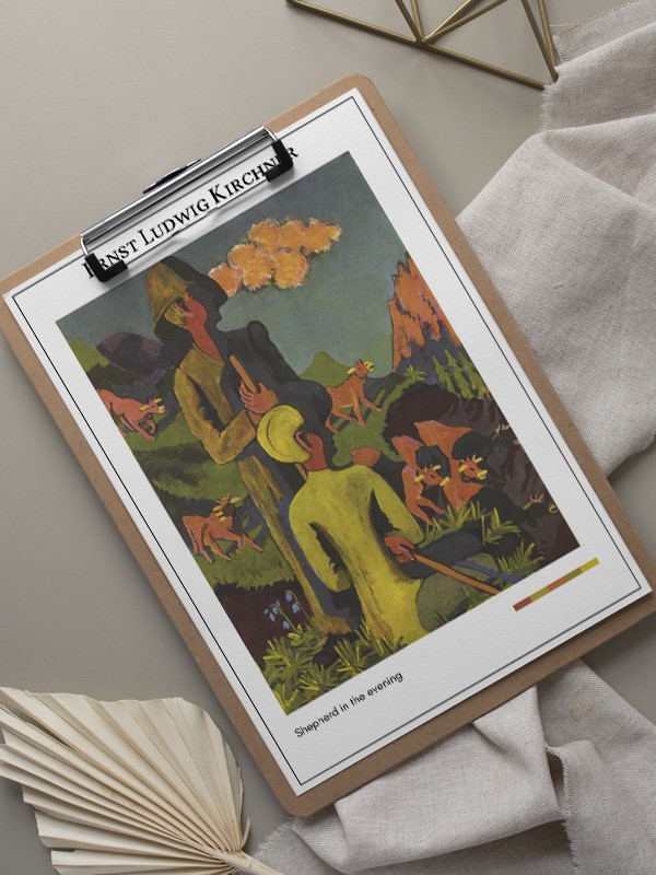 Ernst Ludwig Kirchner Shepherd in the evening Poster