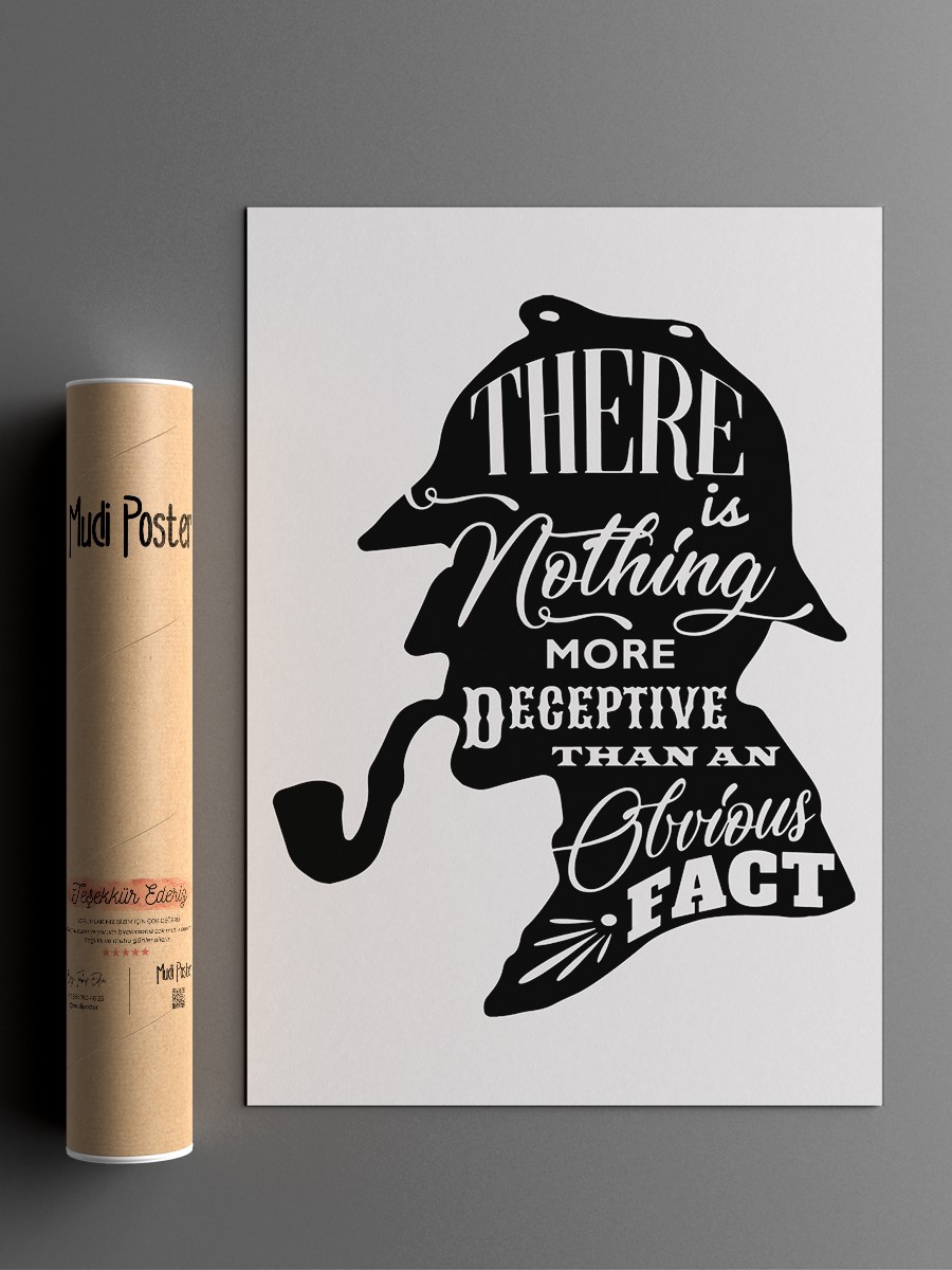 Sherlock holmes Quotes Poster, Çerçevesiz Tv Film Poster