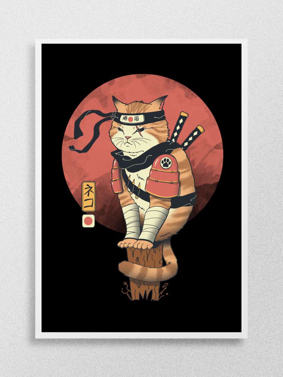 Shinobi Cat Anime Poster Çerçevesiz Yüksek Kalite Anime Duvar Poster