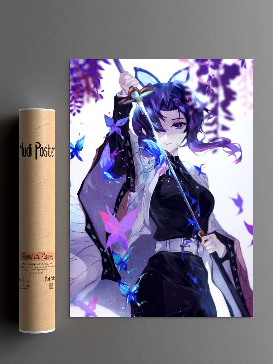 Shinobu Kocho Anime Poster Çerçevesiz Yüksek Kalite Anime Duvar Poster