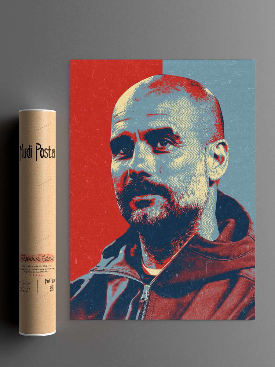 sir pep Futbol Poster Çerçevesiz Yüksek Kalite Futbolcu Duvar Poster