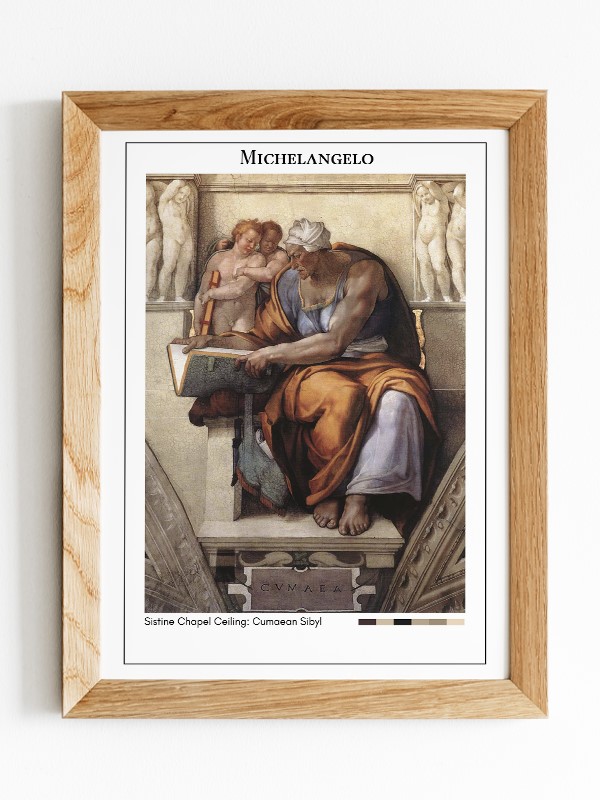 Michelangelo Sistine Chapel Ceiling: Cumaean Sibyl Poster