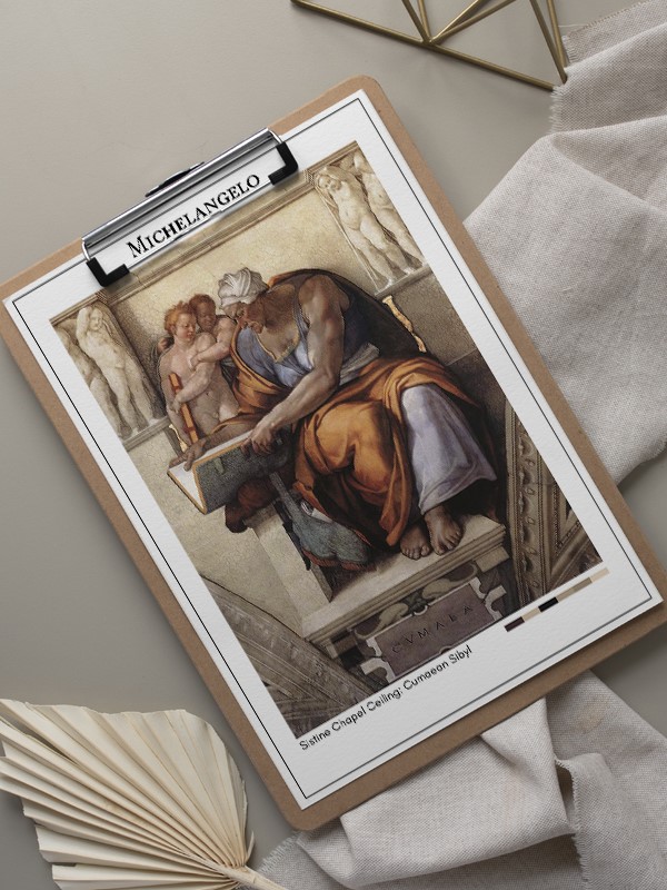 Michelangelo Sistine Chapel Ceiling: Cumaean Sibyl Poster