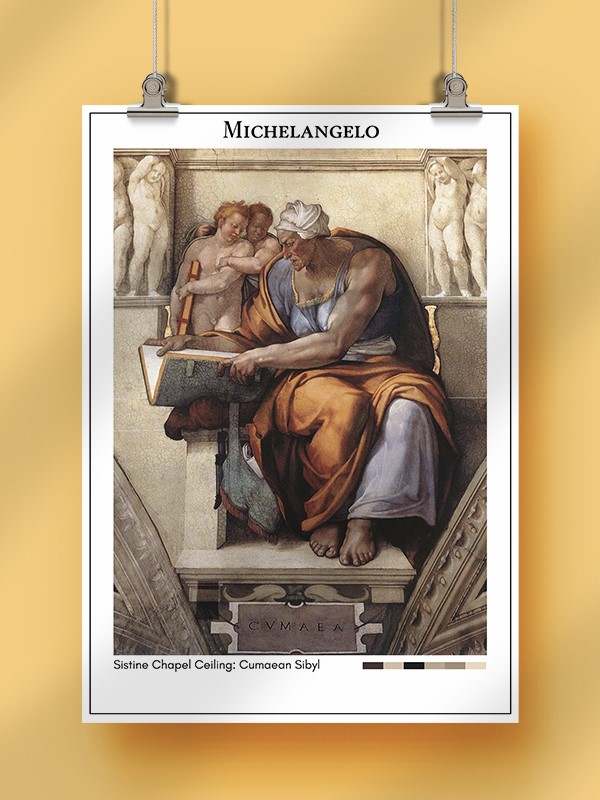 Michelangelo Sistine Chapel Ceiling: Cumaean Sibyl Poster