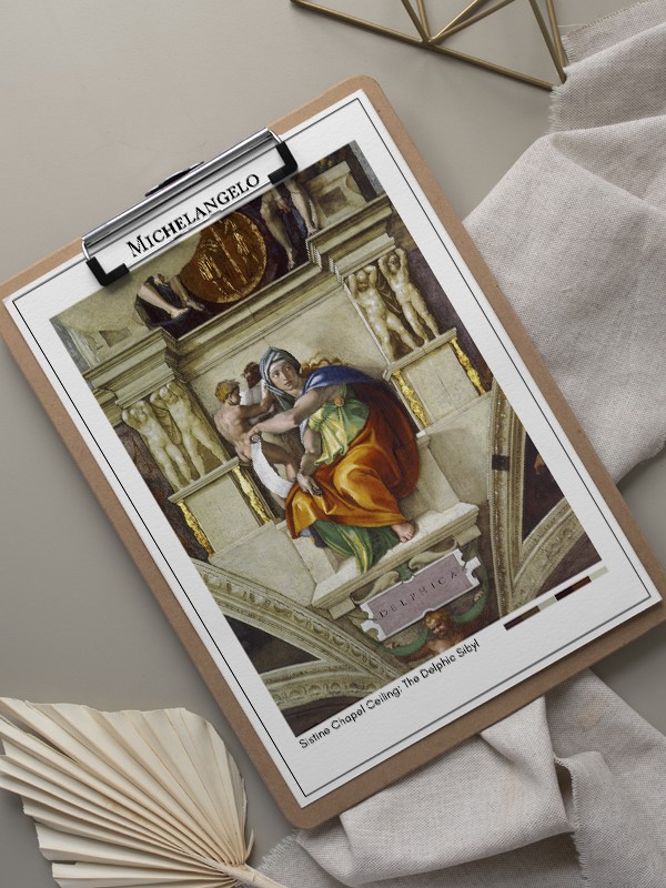 Michelangelo Sistine Chapel Ceiling: The Delphic Sibyl Poster