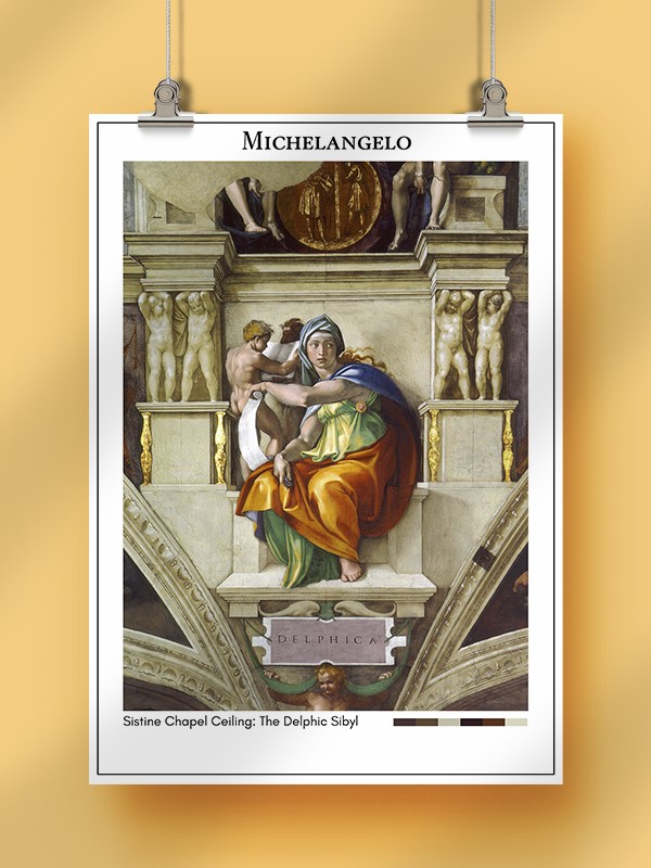 Michelangelo Sistine Chapel Ceiling: The Delphic Sibyl Poster