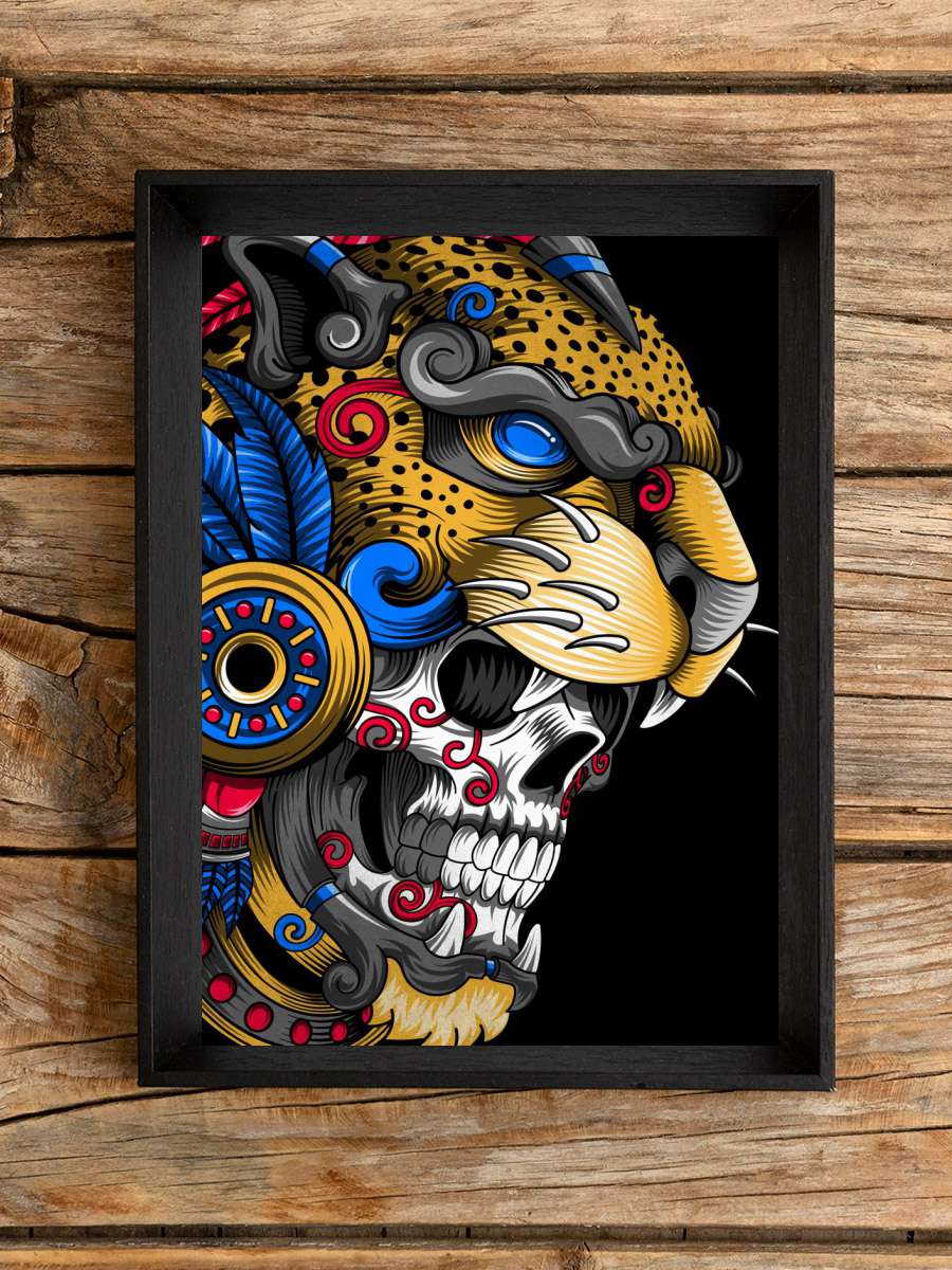 skull warrior aztec Anime Poster Çerçevesiz Yüksek Kalite Anime Duvar Poster