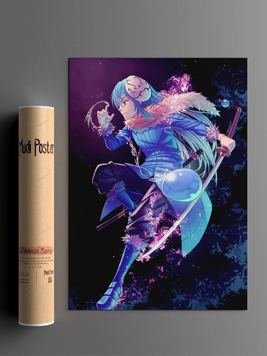 slime Anime Poster Çerçevesiz Yüksek Kalite Anime Duvar Poster