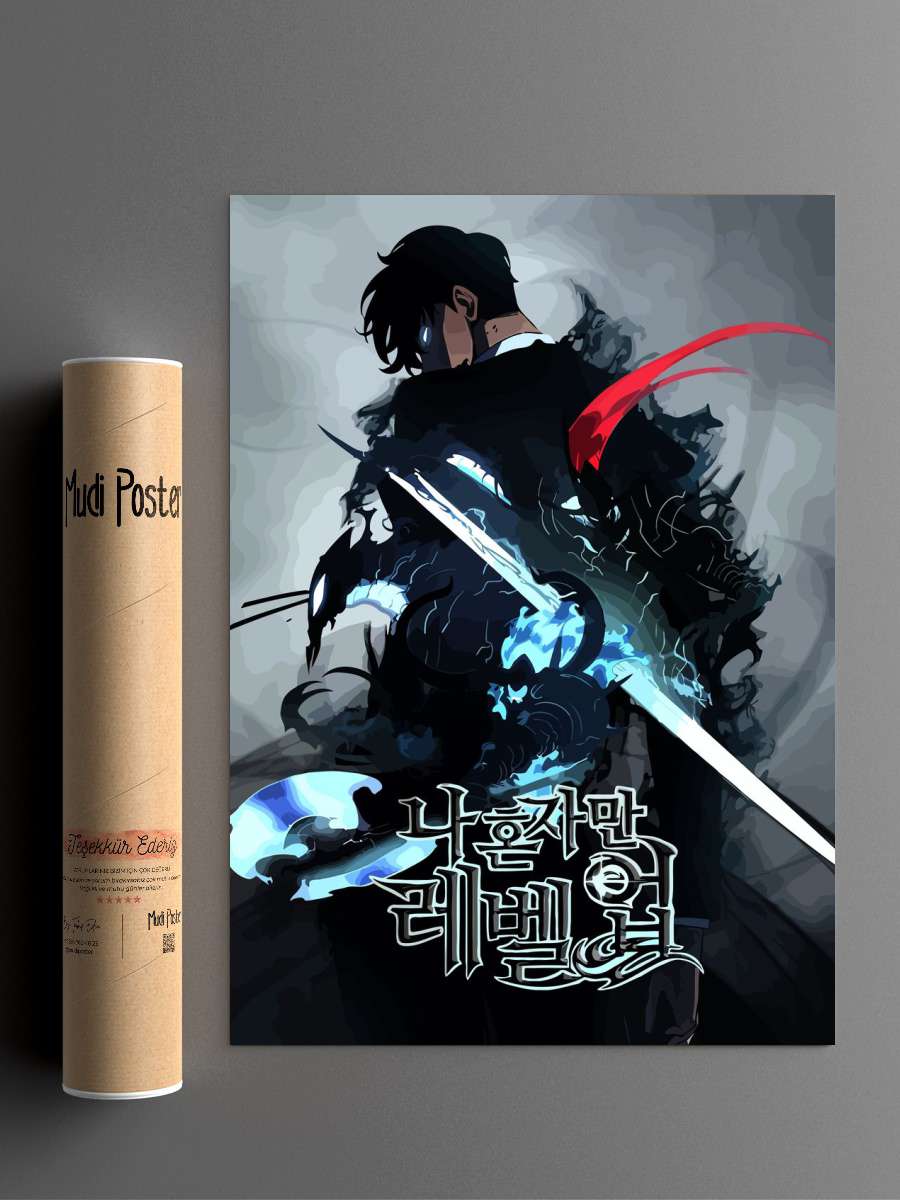 Solo Leveling Art Anime Poster Çerçevesiz Yüksek Kalite Anime Duvar Poster