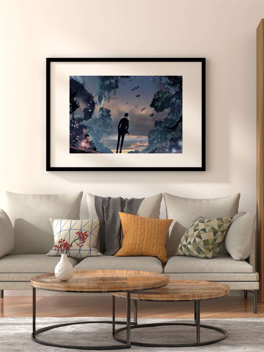 Solo Leveling Jinwoo Anime Poster Çerçevesiz Yüksek Kalite Anime Duvar Poster