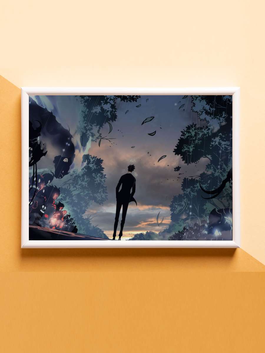 Solo Leveling Jinwoo Anime Poster Çerçevesiz Yüksek Kalite Anime Duvar Poster