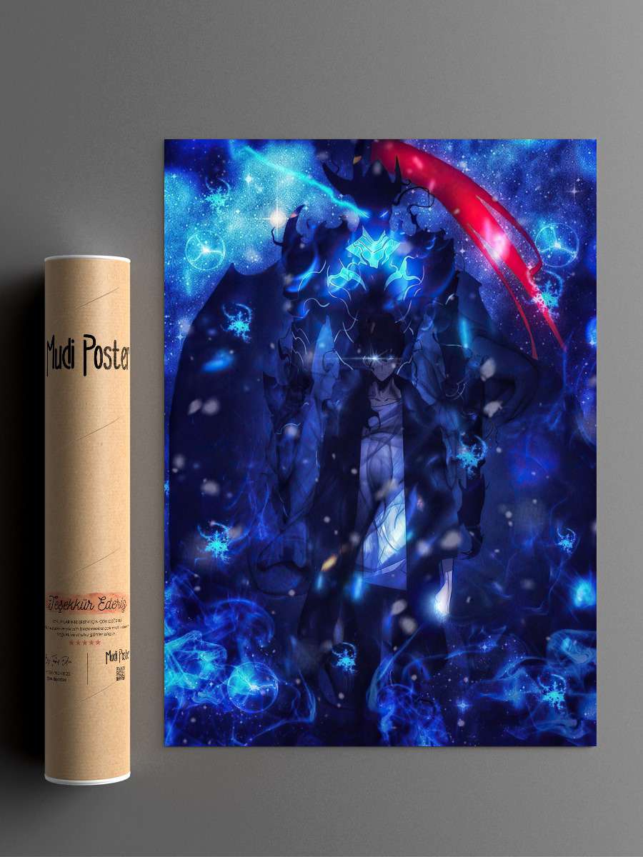 Solo Leveling Anime Poster Çerçevesiz Yüksek Kalite Anime Duvar Poster