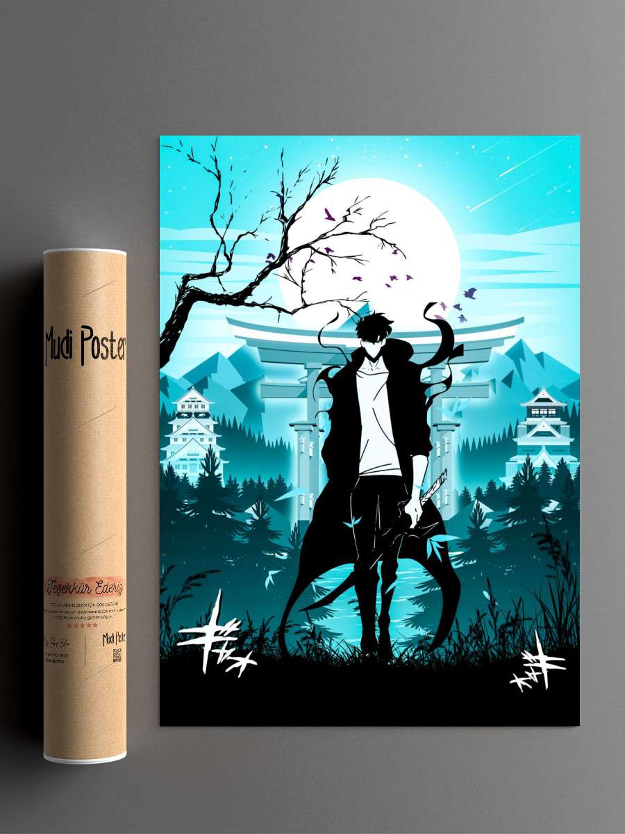 solo leveling Anime Poster Çerçevesiz Yüksek Kalite Anime Duvar Poster