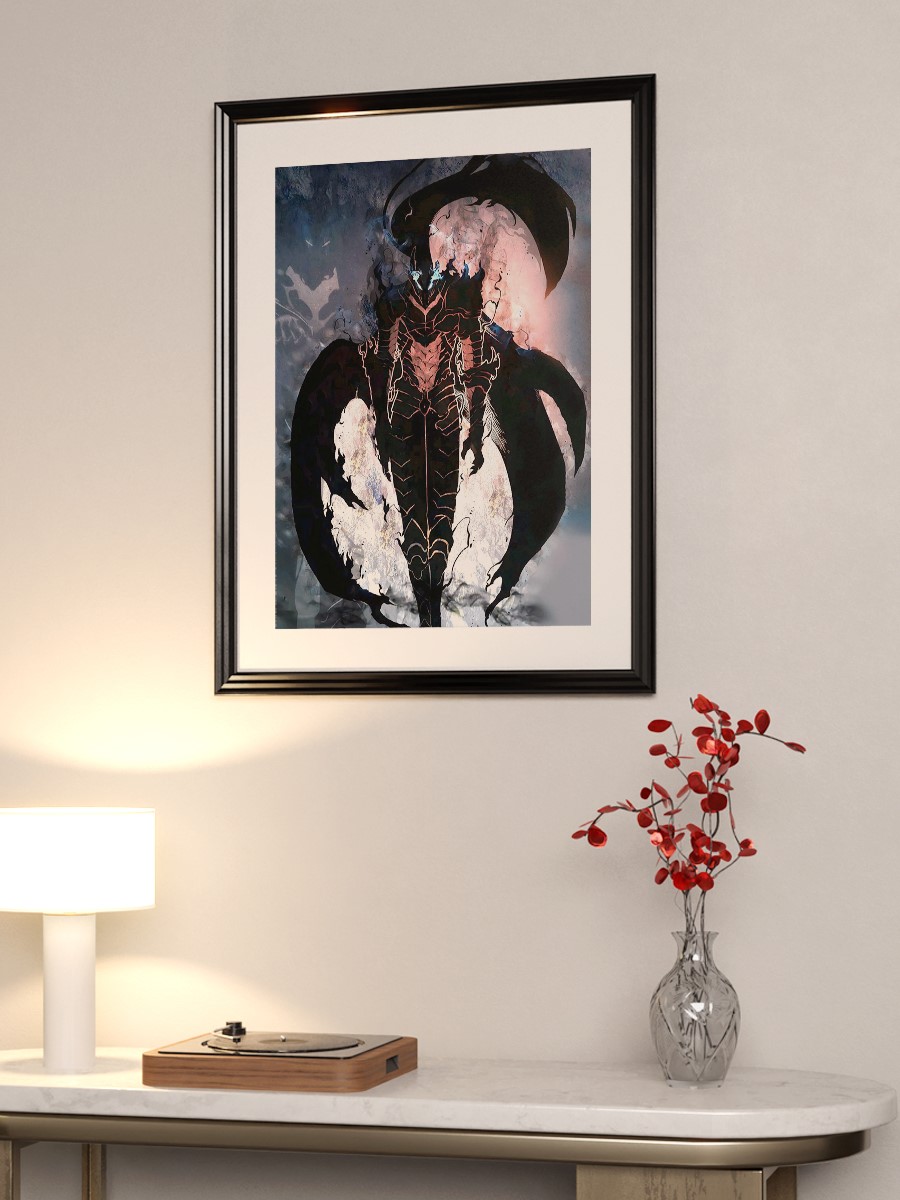 Solo Leveling Anime Poster Çerçevesiz Yüksek Kalite Anime Duvar Poster