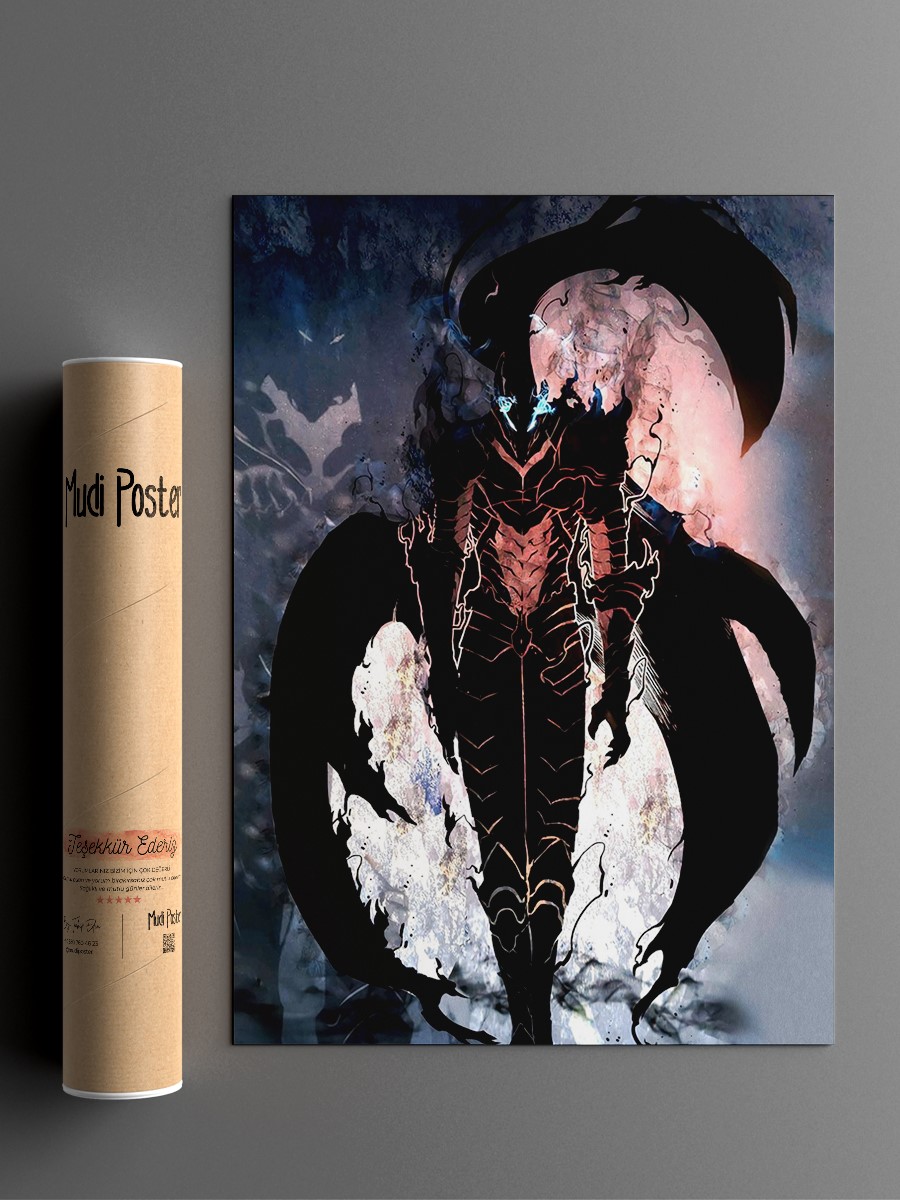 Solo Leveling Anime Poster Çerçevesiz Yüksek Kalite Anime Duvar Poster