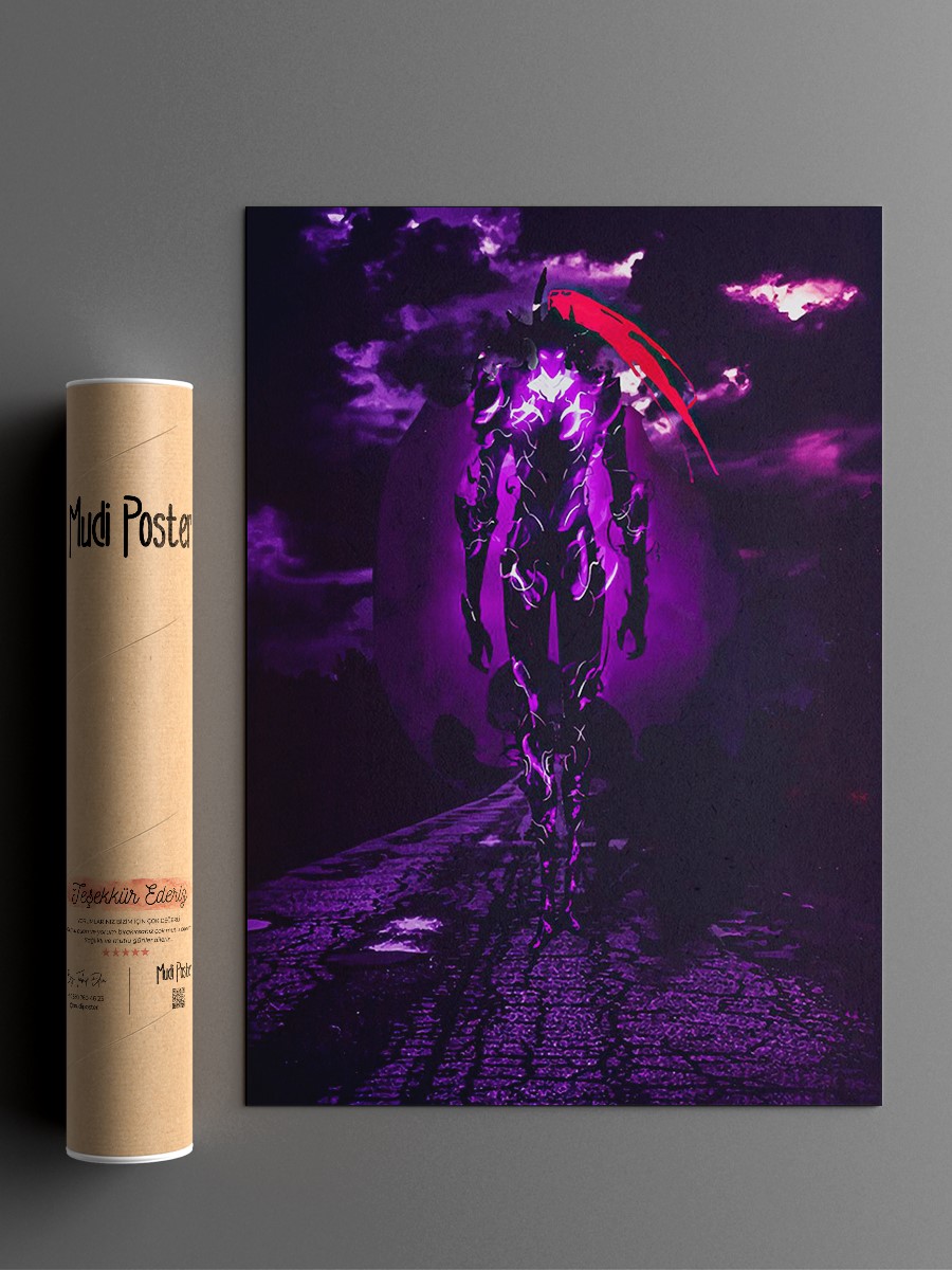 Solo Leveling Anime Poster Çerçevesiz Yüksek Kalite Anime Duvar Poster