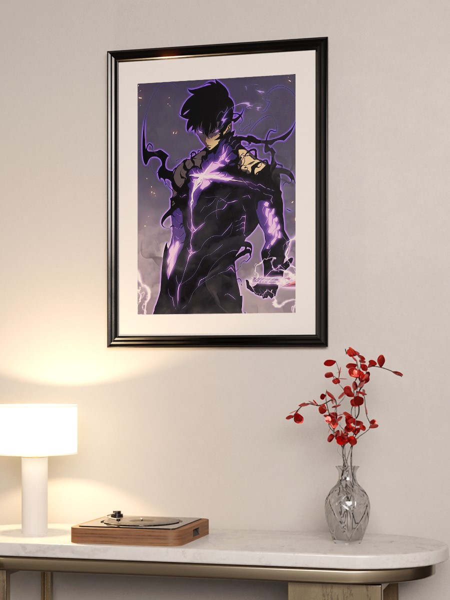 Solo leveling Anime Poster Çerçevesiz Yüksek Kalite Anime Duvar Poster