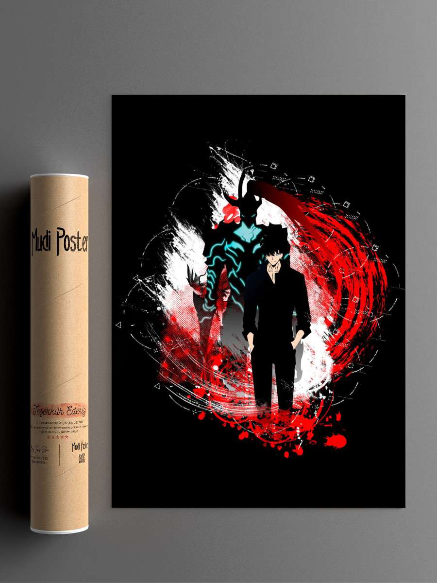 SOLO LEVELING Anime Poster Çerçevesiz Yüksek Kalite Anime Duvar Poster