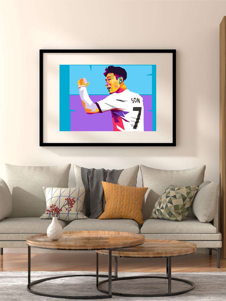 son heung min Futbol Poster Çerçevesiz Yüksek Kalite Futbolcu Duvar Poster