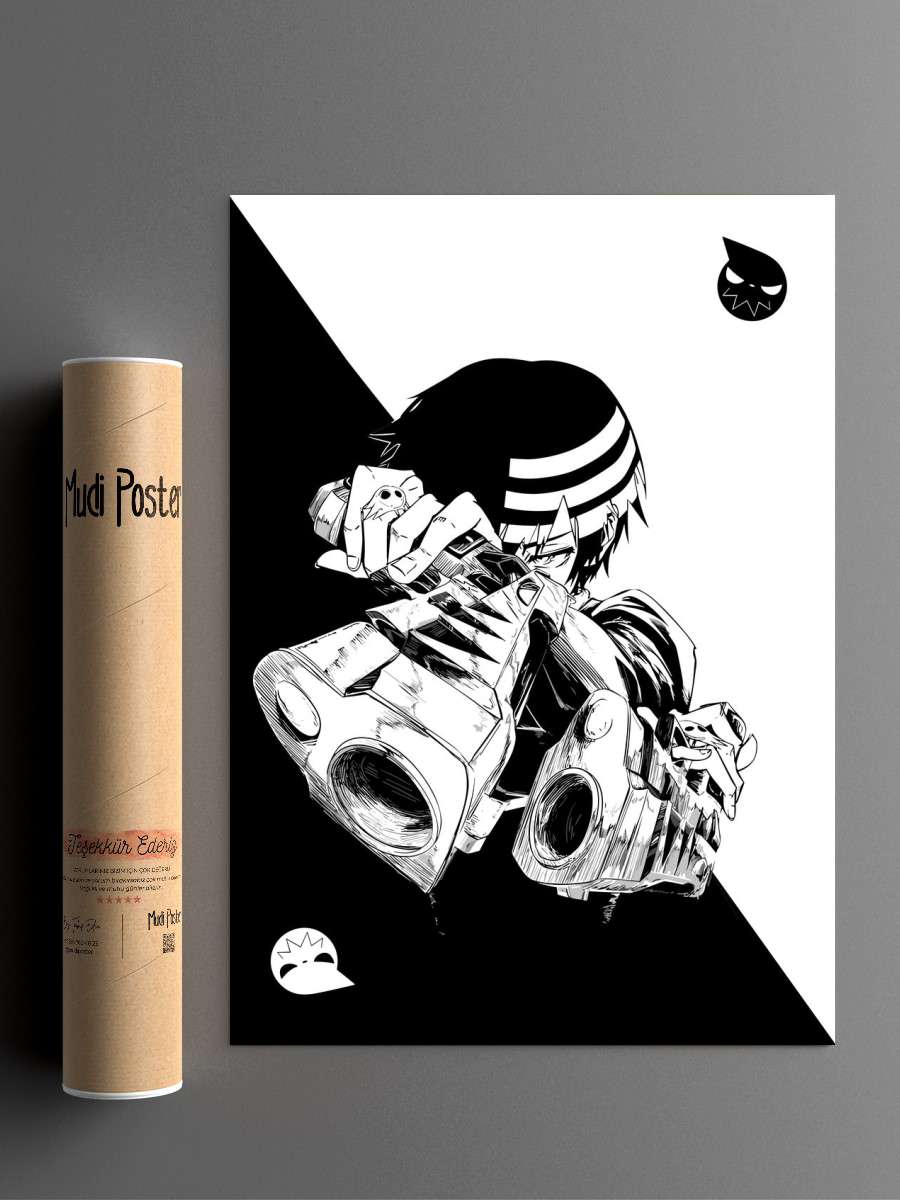 Soul Eater Anime Anime Poster Çerçevesiz Yüksek Kalite Anime Duvar Poster