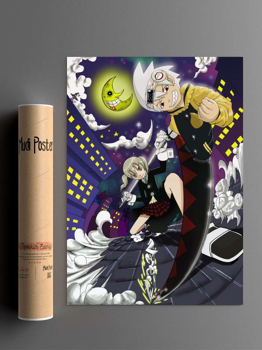 Soul Eater Evans Maka Anime Poster Çerçevesiz Yüksek Kalite Anime Duvar Poster