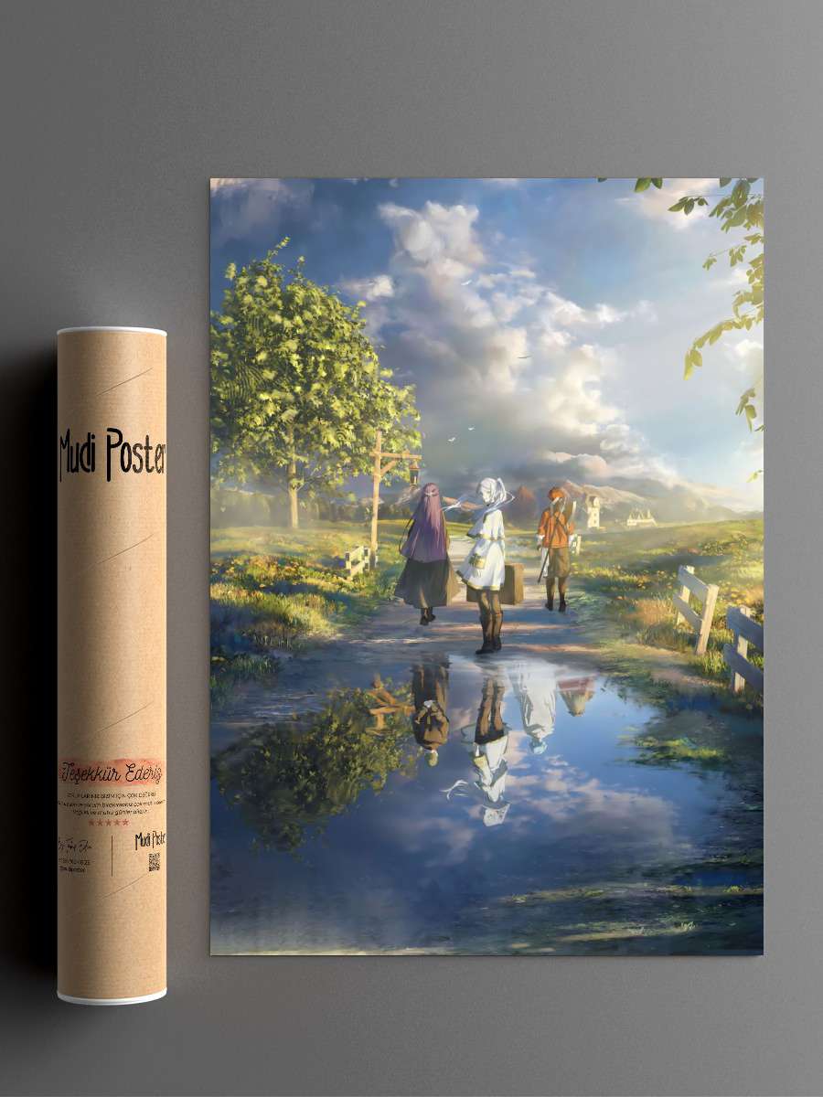 Sousou No Frieren Anime Poster Çerçevesiz Yüksek Kalite Anime Duvar Poster