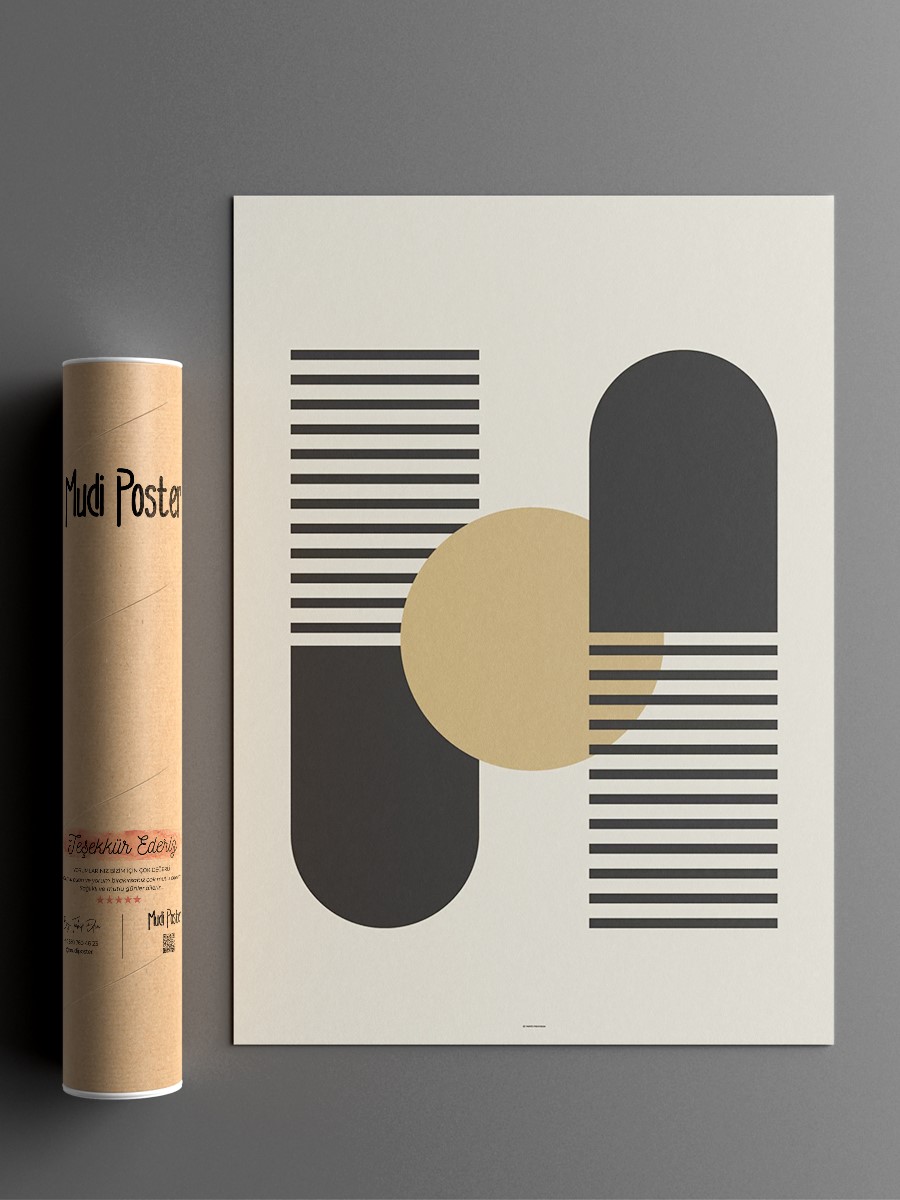 Soyut Abstract Poster Geometrik Duvar Tablosu Çerçevesiz Poster Salon, Mutfak Ve Ofis Duvar Dekoru