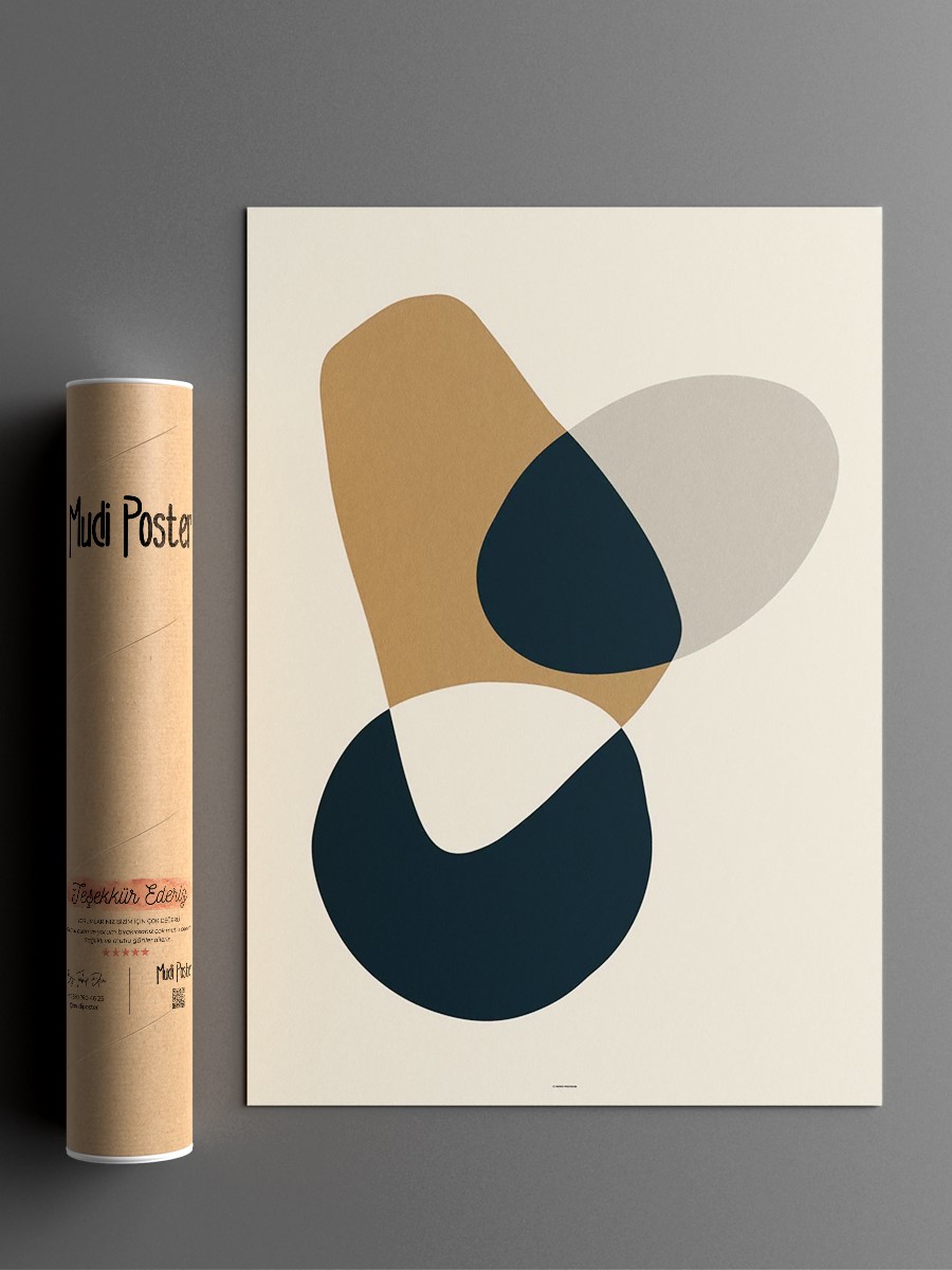 Soyut Abstract Poster Geometrik Duvar Tablosu Çerçevesiz Poster Salon, Mutfak Ve Ofis Duvar Dekoru