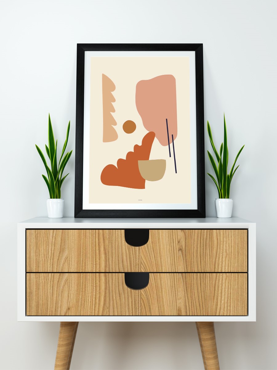 Soyut Abstract Poster Geometrik Duvar Tablosu Çerçevesiz Poster Salon, Mutfak Ve Ofis Duvar Dekoru