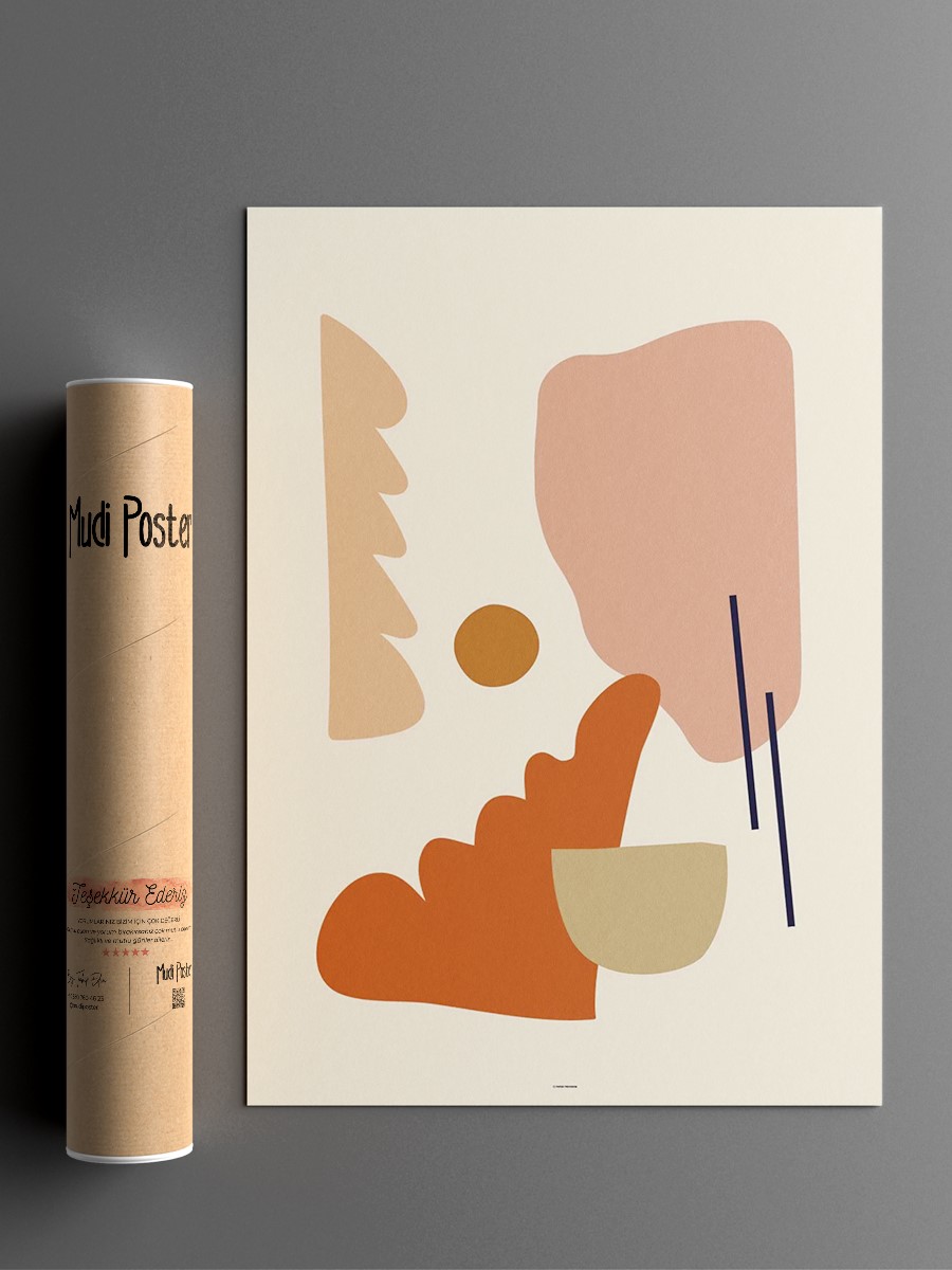 Soyut Abstract Poster Geometrik Duvar Tablosu Çerçevesiz Poster Salon, Mutfak Ve Ofis Duvar Dekoru