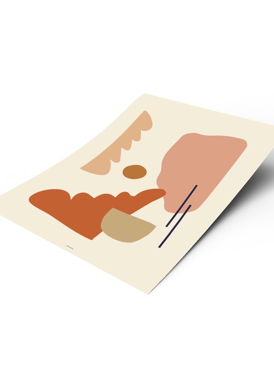 Soyut Abstract Poster Geometrik Duvar Tablosu Çerçevesiz Poster Salon, Mutfak Ve Ofis Duvar Dekoru