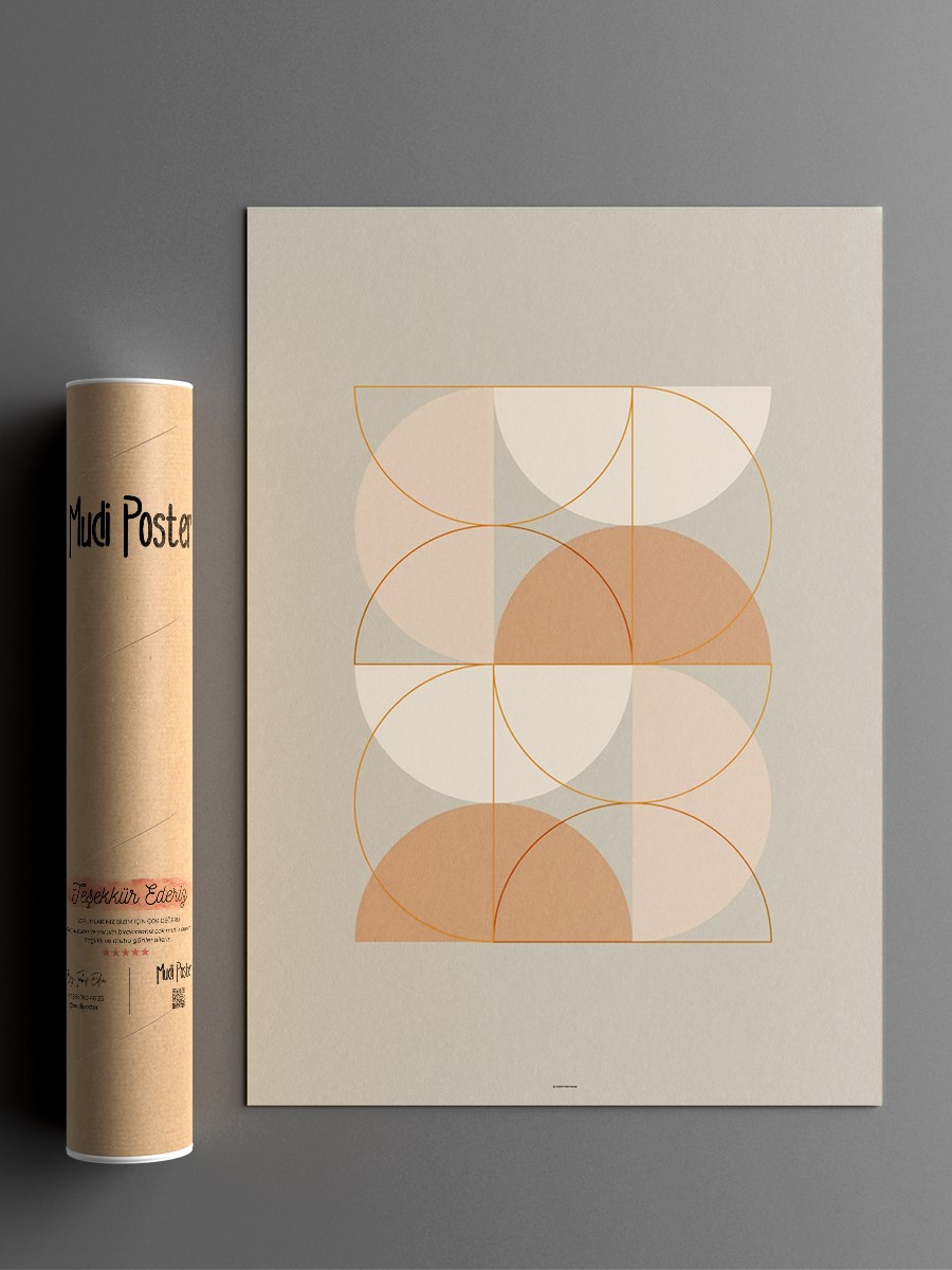 Soyut Abstract Poster Geometrik Duvar Tablosu Çerçevesiz Poster Salon, Mutfak Ve Ofis Duvar Dekoru