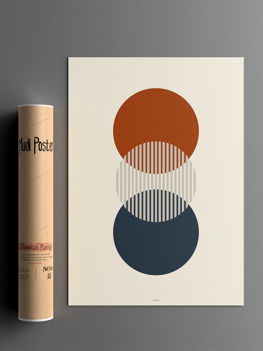 Soyut Abstract Poster Geometrik Duvar Tablosu Çerçevesiz Poster Salon, Mutfak Ve Ofis Duvar Dekoru