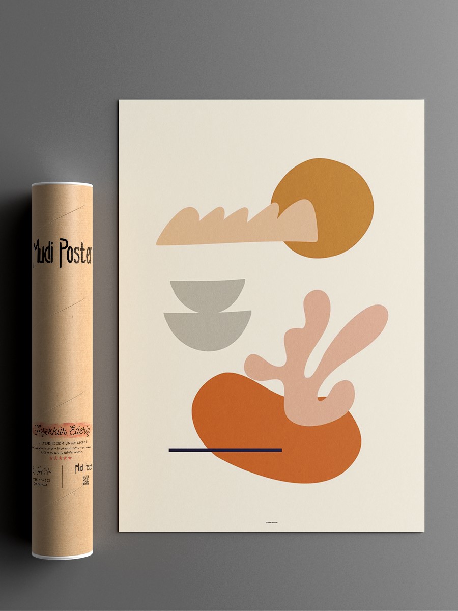 Soyut Abstract Poster Geometrik Duvar Tablosu Çerçevesiz Poster Salon, Mutfak Ve Ofis Duvar Dekoru