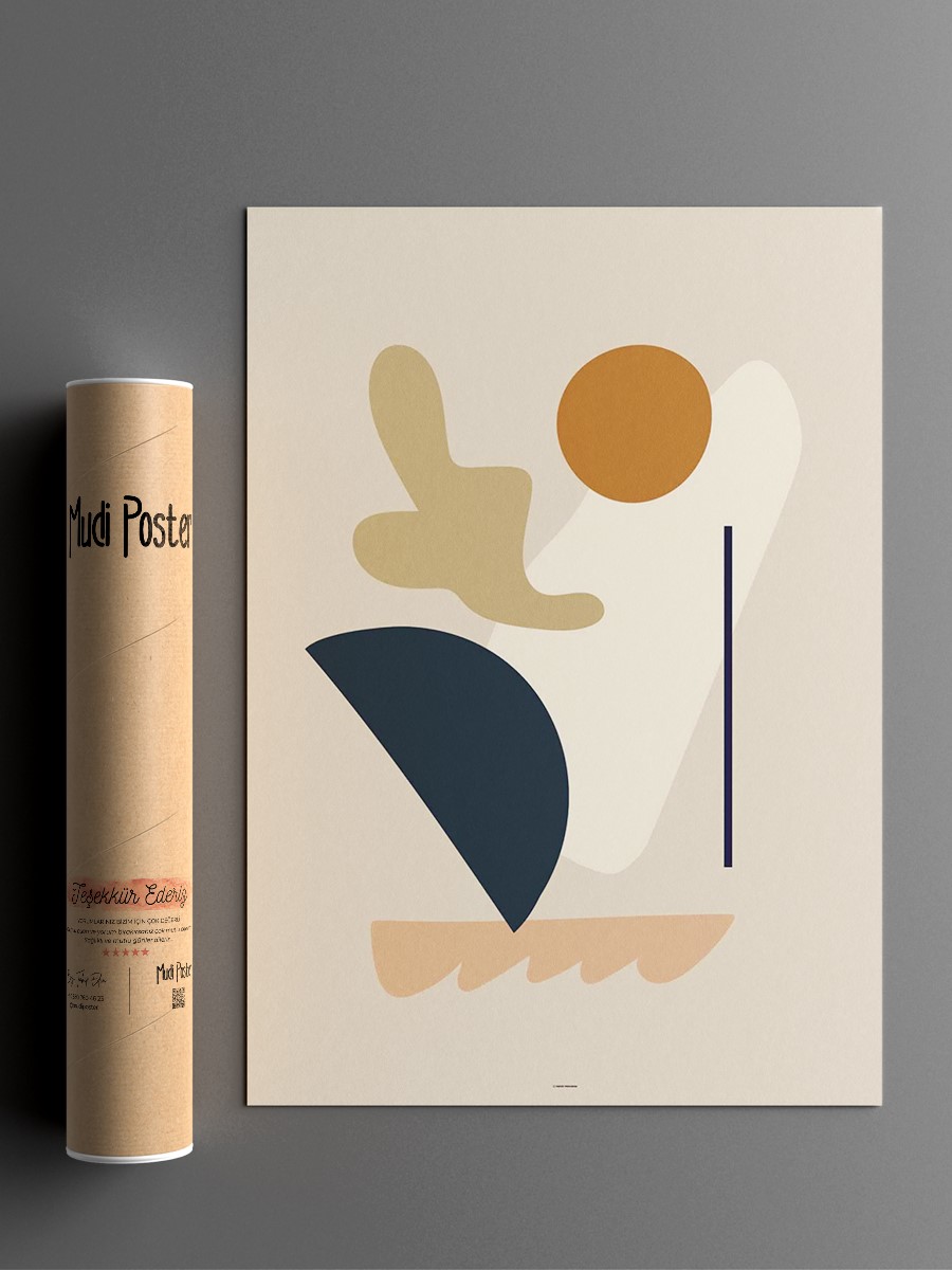 Soyut Abstract Poster Geometrik Duvar Tablosu Çerçevesiz Poster Salon, Mutfak Ve Ofis Duvar Dekoru