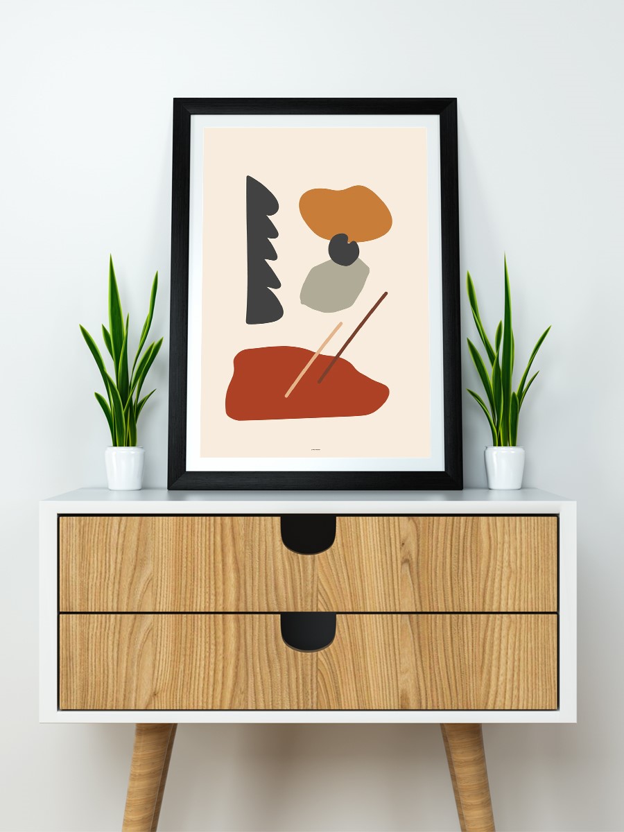 Soyut Abstract Poster Geometrik Duvar Tablosu Çerçevesiz Poster Salon, Mutfak Ve Ofis Duvar Dekoru