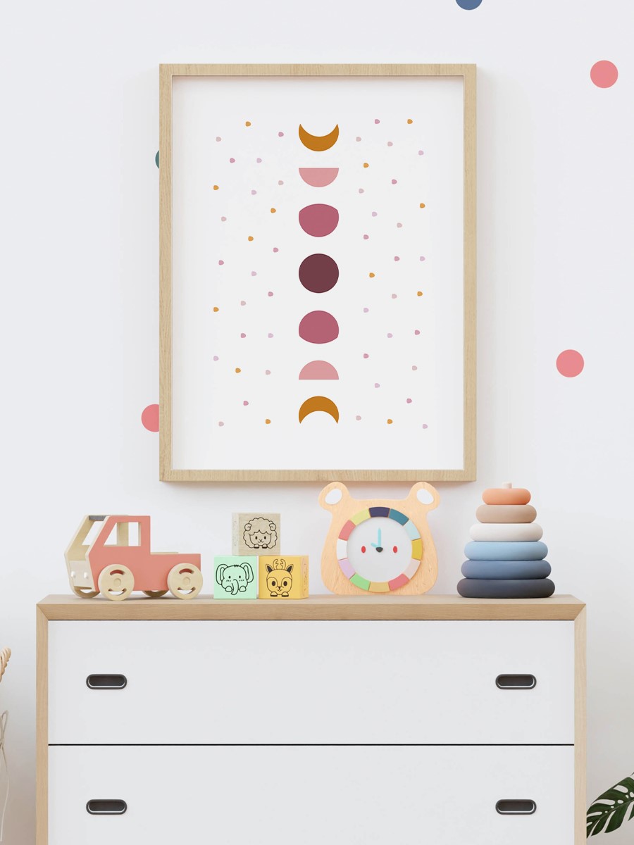 Soyut Çocuk Odası Duvar Poster, Bebek Odası, Dekoratif Poster Çerçevesiz