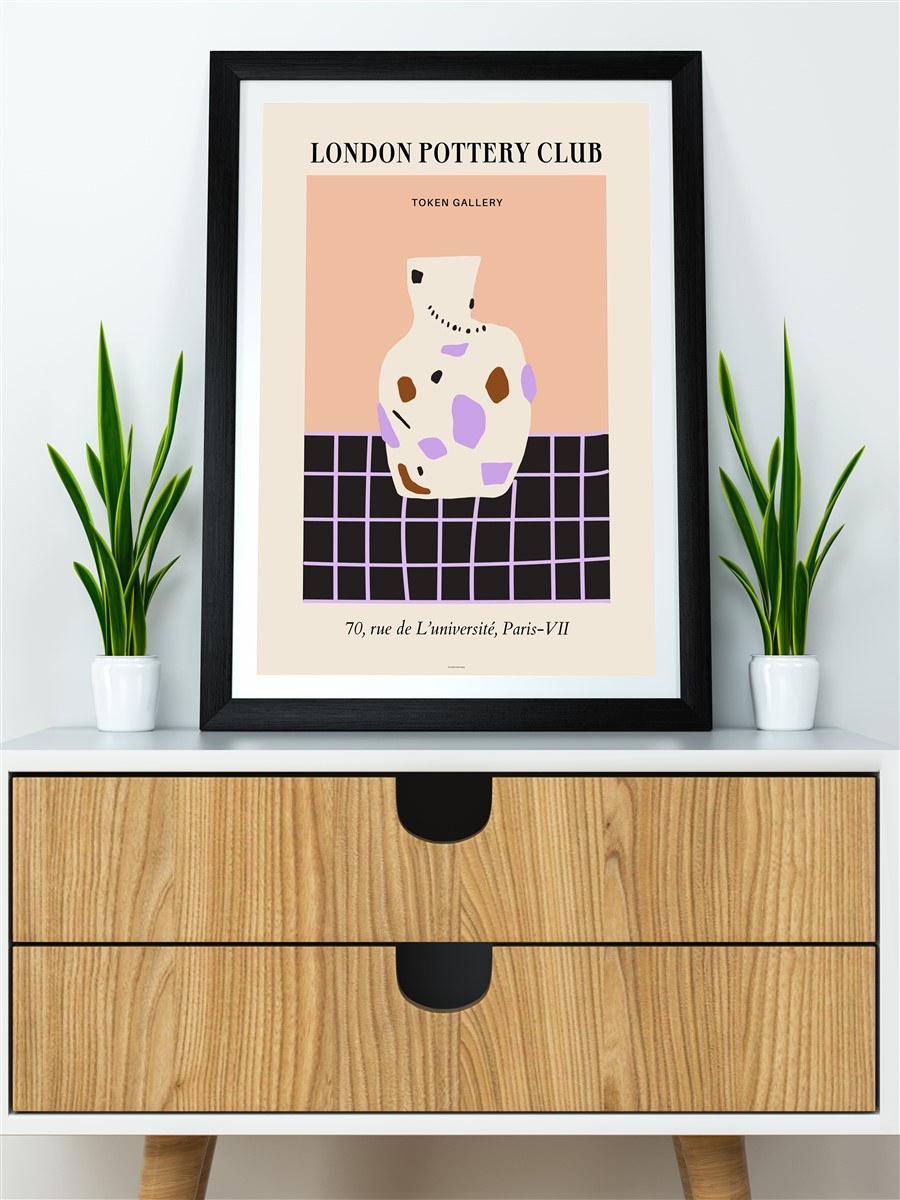 Soyut Vazo Modern Poster Çerçevesiz Duvar Tablosu Sanatsal Poster