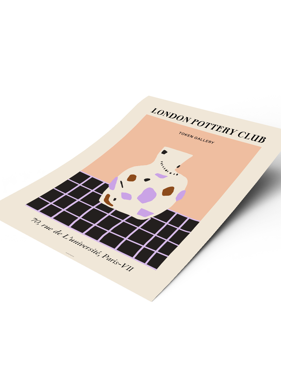 Soyut Vazo Modern Poster Çerçevesiz Duvar Tablosu Sanatsal Poster