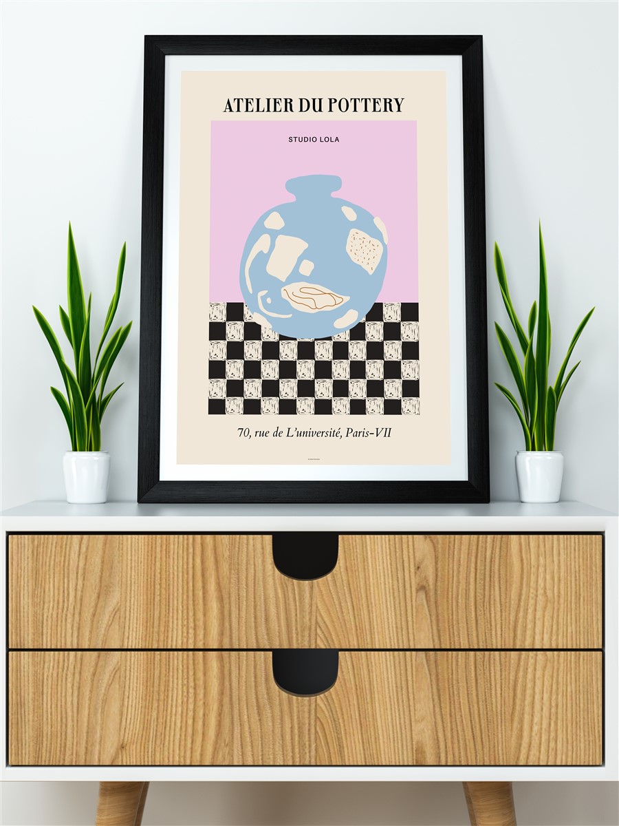 Soyut Vazo Modern Poster Çerçevesiz Duvar Tablosu Sanatsal Poster