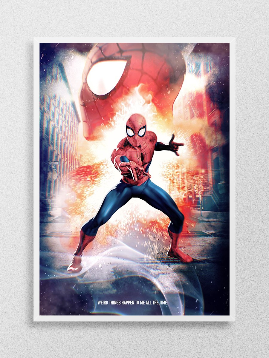 Spider-Man quote 1 Poster, Çerçevesiz Tv Film Poster
