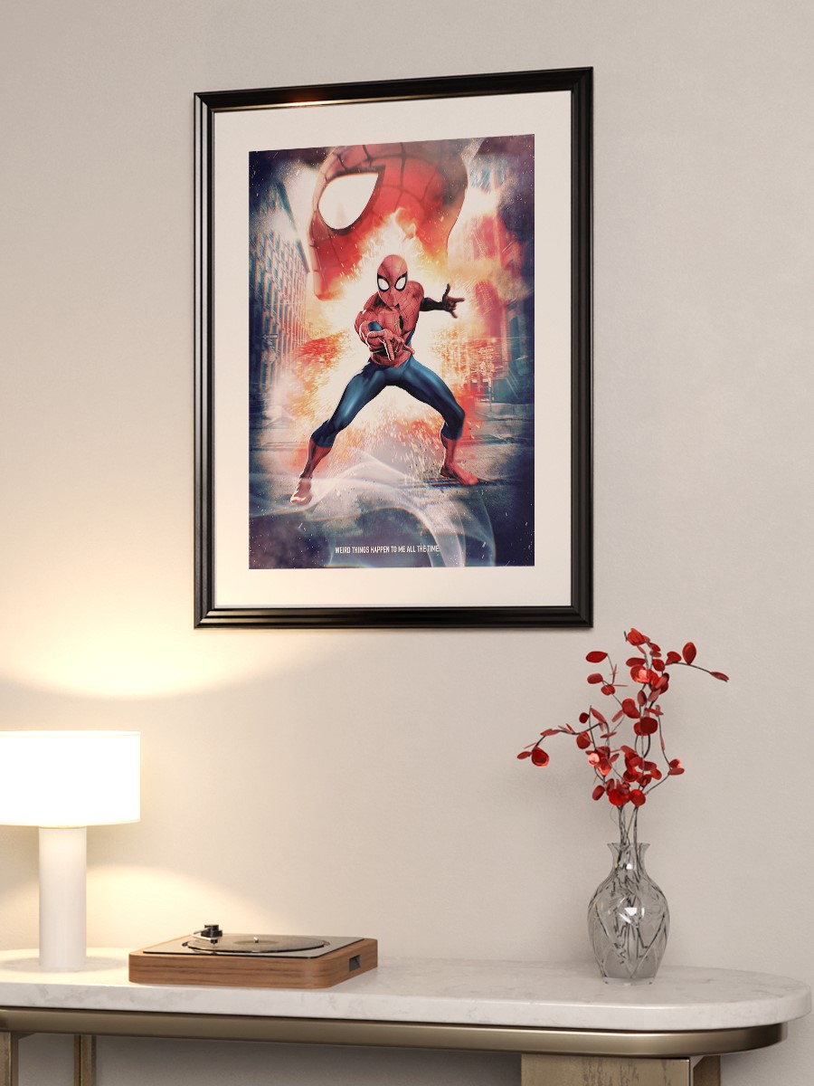 Spider-Man quote 1 Poster, Çerçevesiz Tv Film Poster