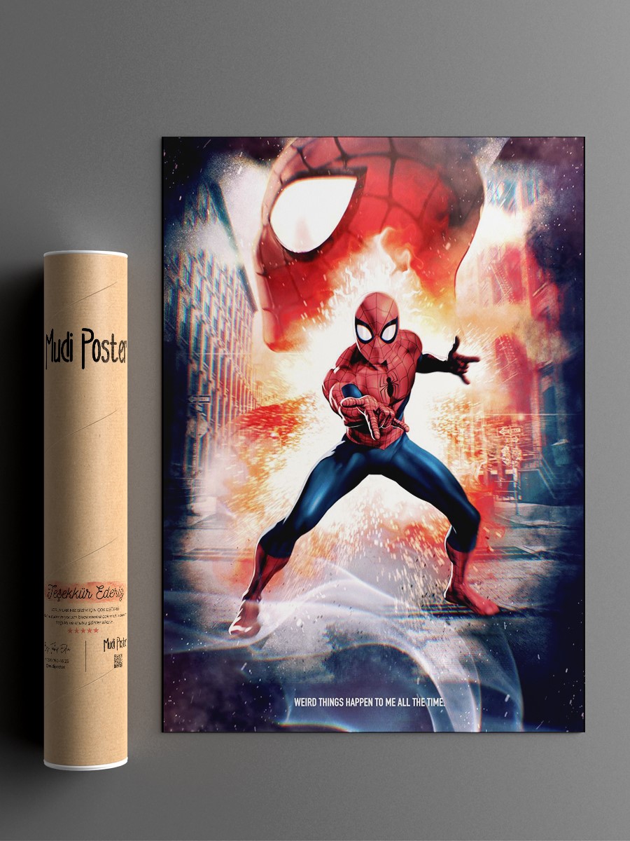 Spider-Man quote 1 Poster, Çerçevesiz Tv Film Poster