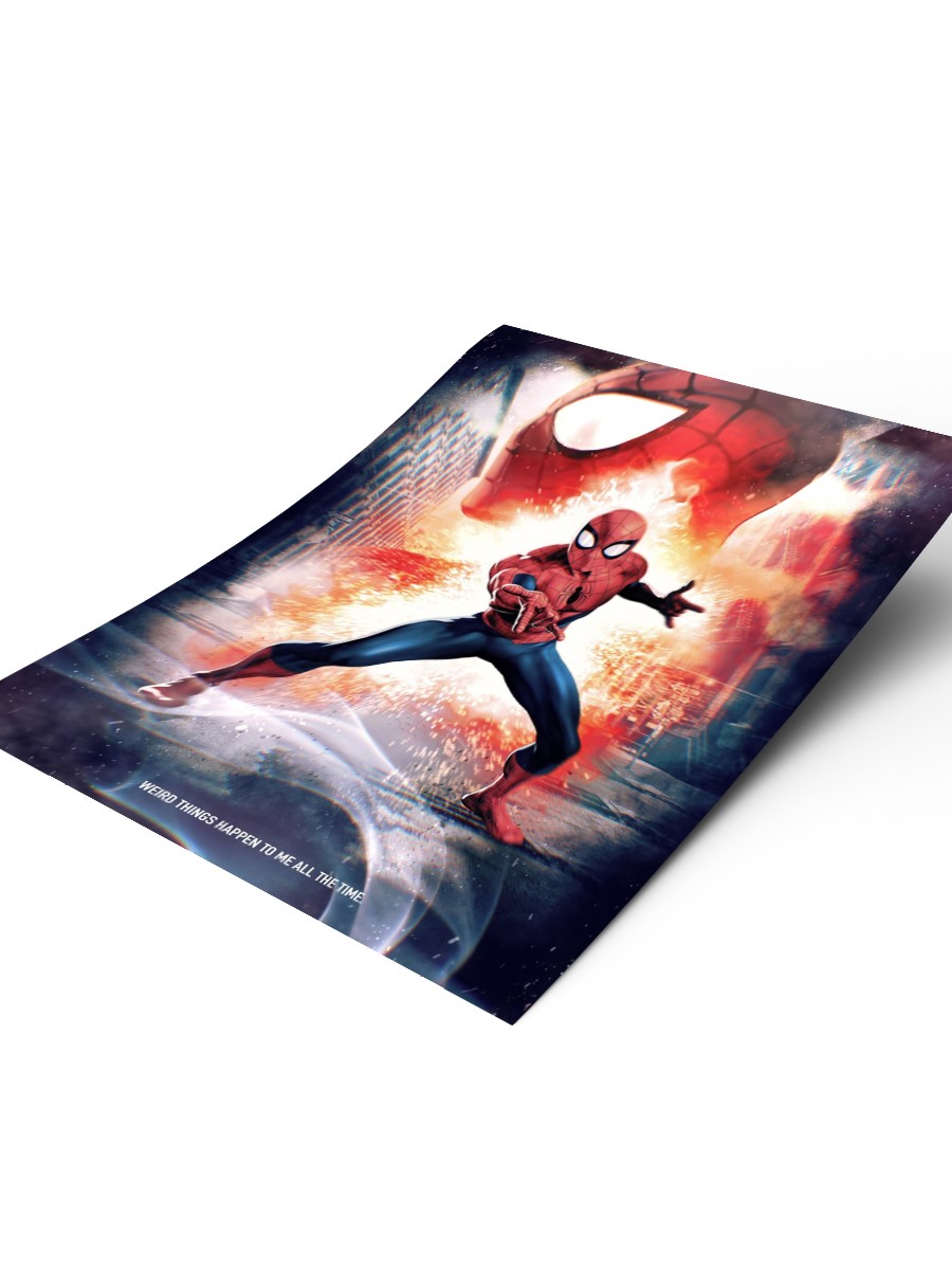 Spider-Man quote 1 Poster, Çerçevesiz Tv Film Poster